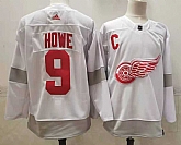 Detroit Red Wings 9 Gordie Howe White Adidas 2020-21 Alternate Player Jersey,baseball caps,new era cap wholesale,wholesale hats